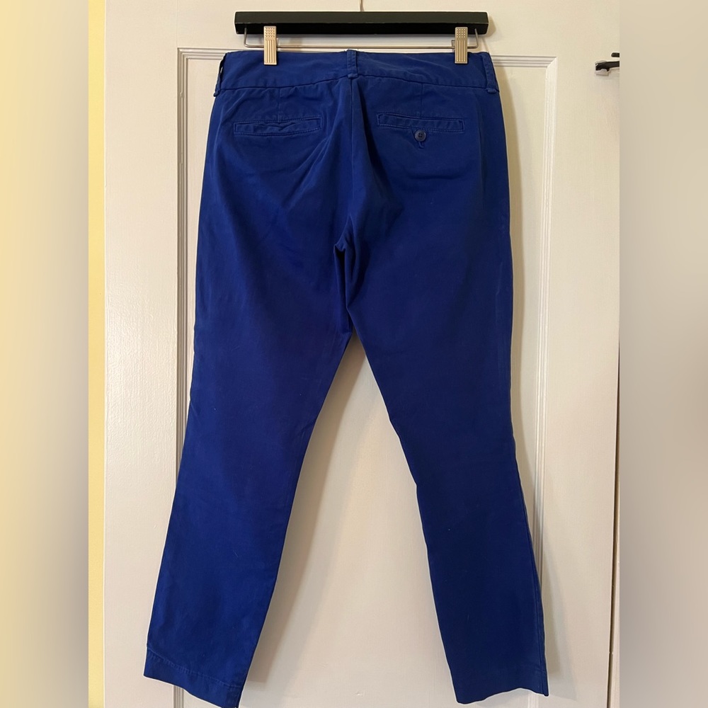 JCREW Andie Chinos, size 2.  Baroque blue. - Picture 4 of 5